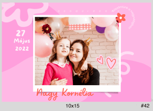 Vidám gyerek születésnapi selfie gép nyomtatási minta