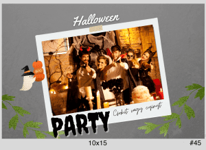 Halloween selfie minta denevér és pókháló grafikával