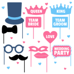 Selfie géphez tartozó kellékek, bajuszok és kalapok