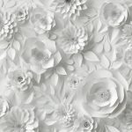 Papírvirágos hátterű selfie gép tükör és prémium modellekhez