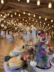 Welcome pult frissítő italokkal és apró finomságokkal az Inárcsi Levendulás nyílt napon.