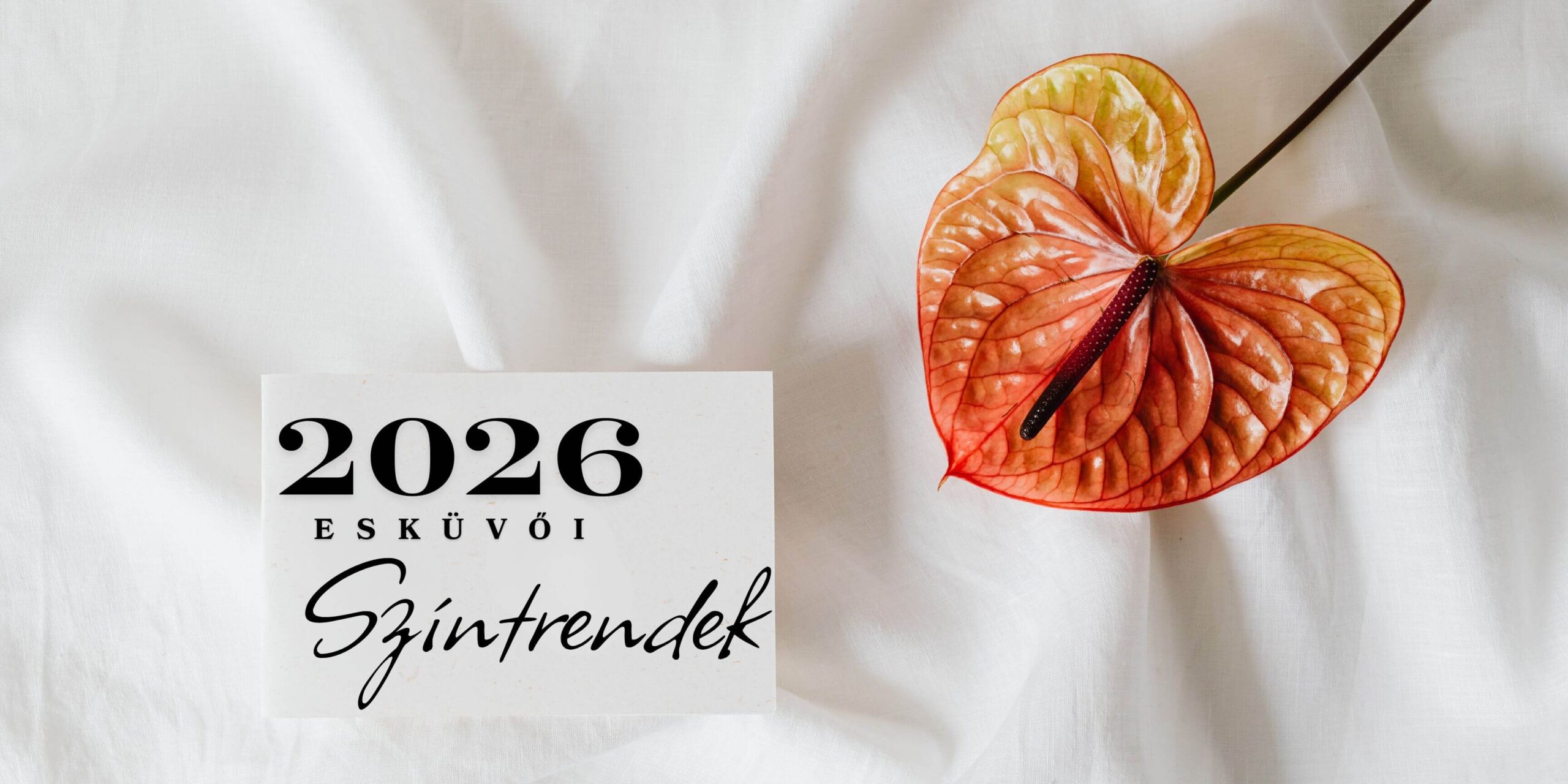 2026-os esküvői színtrendek és Pantone paletta válogatás modern menyasszonyoknak.