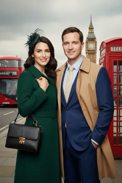 Klasszikus londoni hangulatú, AI által generált selfie-gép fotó, amelyen egy látogató pózol a háttérben a Big Bennel, a Parlament épületével és egy piros emeletes busszal a Westminster hídon.