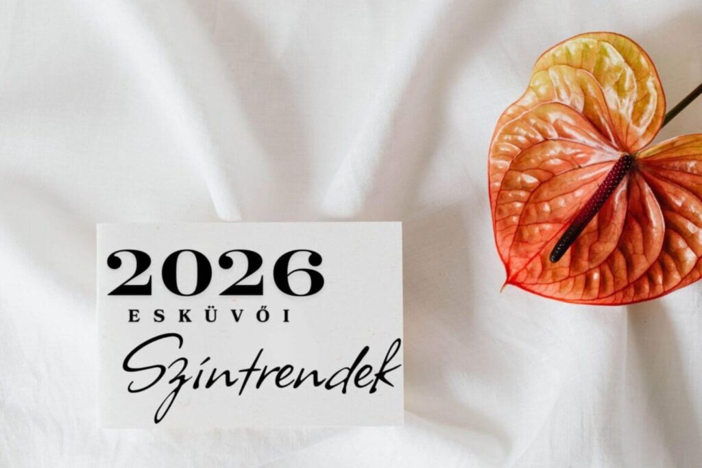 2026 esküvői színtrendek és Pantone inspirációk modern esküvőkhöz